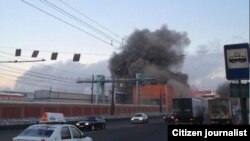 Пажар на адным з заводаў у Чалябінску пасьля мэтэарытнай атакі на горад і вобласьць