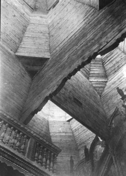 В середині Троїцької церкви у селі Пакуль. Фото Стефана Таранушенка 1928 року (ІР НБУВ / ВУЕ)