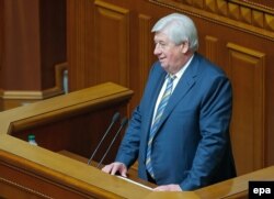 Віктор Шокін виступає у Верховній Раді в день голосування за його відставку. Київ, 29 вересня 2016 року