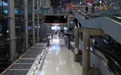 Один из терминалов закрытого международного аэропорта Бангкока