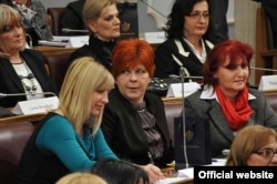 Женщины в парламенте Черногории в Международный женский день, Подгорица, 8 марта 2012 года.