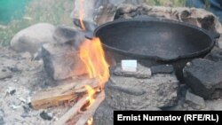 Газ жоктугунан кыйналган шаардыктар ушинтип от жагууга аргасыз.