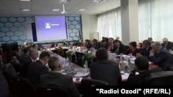 Баҳси вуруди Тоҷикистон ба Иттиҳоди иқтисодии АвруОсиё дар Душанбе. Моҳи ноябри соли 2016