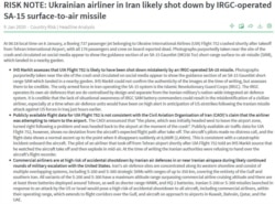 Звіт аналітичної компанії IHS Markit про падіння українського літака в Ірані