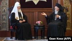 Патриарх Кирилл и Варфоломей I на встрече в Стамбуле - 31 августа 2018 года