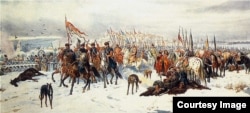 Юлиуш Коссак. "Выход польских войск из Смоленска". 1860 год