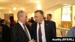 Галим Хатип Миңегулов (с) һәм ТНВ җитәкчесе Илшат Әминов