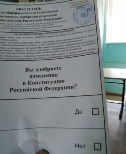 Голосование в Керчи, бюллетень. 1 июля 2020 года