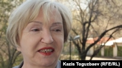 Тамара Калеева, руководитель прессозащитной организации "Адил соз". Алматы, 22 апреля 2014 года.