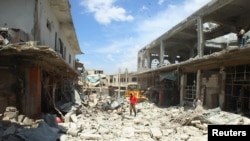 Бинниш шаарчасы аба соккусунан кийин. 10-май, 2016-жыл.