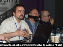 Михайло Тяглий виступає на міжнародній конференції