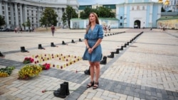 Іляна Гайдук на вшануванні загиблих в Іл-76, Київ, 14 червня 2019 року