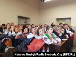 Представники української діаспори в залі суду над Віталієм Марківим, Павія, лютий 2019 року