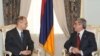 Armenia -- President Serzh Sarkisian (R) meets with Sergey Kirienko, the visting head of Russia’s Federal Agency on Atomic Energy , on October 23, 2009.