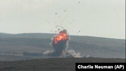 Ілюстрацыйнае фота паражэньня цэлі амэрыканскай ракетай