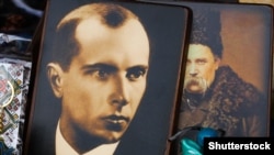 Портрет провідника ОУН Степана Бандери, вбитого агентом КДБ Богданом Сташинським у Мюнхені в 1959 році