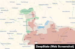 Добропільський виступ на мапі DeepState станом на 24 вересня 2025 року