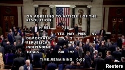 Импичмент боюнча добуш берүү. Вашингтон, 18-декабрь 2019-жыл