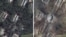 Russia -- Ammunition dumps in Russia before and after strikes