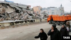 Снос павильонов у станции метро "Чистые пруды"