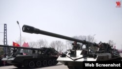 Карэйская гаўбіца «Каксан» М1989, якую таксама заўважылі на палях вайны ва Ўкраіне