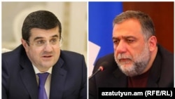 Լուսանկարում՝ Արցախկի նախկին նախագահ Արայիկ Հարությունյանն ու նախկին պետնախարար Ռուբեն Վարդանյանը
