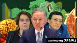 Казакстандын парламентинин мурдагы жана азыркы депутаттары. Коллаж