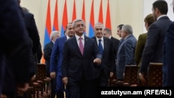 Նախագահ Սերժ Սարգսյանը և ՀՀԿ-ի ղեկավար անդամները, 7-ը դեկտեմբերի, 2015թ. 