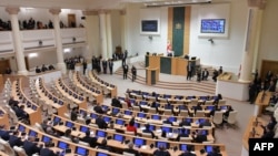 Վրաստանի նորընտիր խորհրդարանի առաջին նիստը, Թբիլիսի, 25-ը նոյեմբերի, 2024թ.