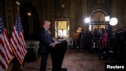 Дональд Трамп Флоридадагы пресс-конференцияда. АКШ, 7-январь 2025-жыл