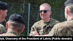 Эдгарс Рынкевічс на ўсходняй мяжы Латвіі 19 жніўня 2025 году