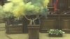 WATCH: Armenian Lawmakers Set Off Smoke Bombs In Parliament