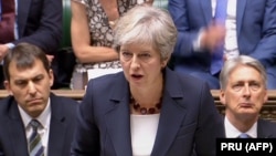 Մեծ Բրիտանիայի վարչապետ Թերեզա Մեյը ելութ է ունենում խորհրդարանում, Լոնդոն, 5-ը սեպտեմբերի, 2018թ․