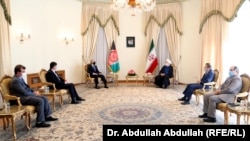 دیدار عبدالله عبدالله، رئیس شورای عالی مصالحه ملی افغانستان با حسن روحانی، رئیس جمهور ایران