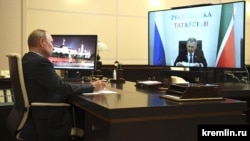 Рөстәм Миңнеханов һәм Владимир Путинның онлайн сөйләшүе