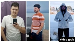 Өлтүрүлгөн үч тажик мигранттын соцтармактардан алынган сүрөттөрү. Коллаж