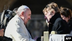 Робэрт Рэдфард на аўдыенцыі ў папы рымскага Францішка ў Ватыкане, 4 сьнежня 2019