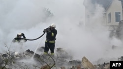 Ліквідація насідків російського удару на Київщині, архівне фото