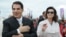 Tunisiň öňki prezidenti Ben Ali we onuň aýaly Leýla prezidenlik saýlawlary boýunça kampaniýada, Tunis, 11-nji oktýabr, 2009.