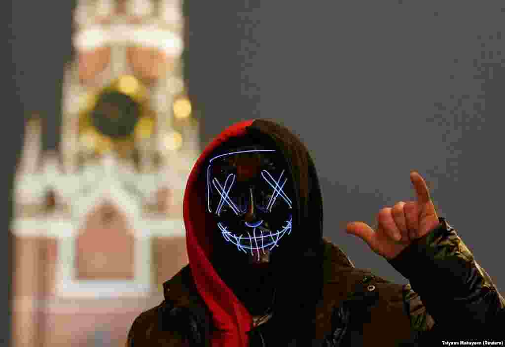 Новий 2021 рік у Москві, Росія, під час дотримання карантинних обмежень через коронавірус