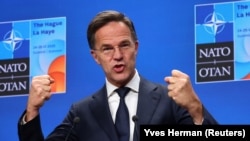 Генеральний секретар НАТО Марк Рютте під саміту Альянсу. 25 червня 2025 року