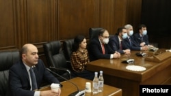 Пресс-конференция в парламенте членов армянской делегации в ПАСЕ, Ереван, 2 февраля 2021 г.