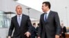 Kosovar Prime Minister Ramush Haradinaj (left) and his Macedonian counterpart, Zoran Zaev, in Pristina on December 12