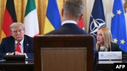 АКШ президенти Дональд Трамп жана Италиянын премьер-министри Жорджа Мелони. Вашингтон 