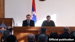 Արցախի գլխավոր դատախազ գուրգեն Ներսիսյանը և նախագահ Արայիկ Հարությունյանը, արխիվ