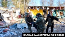 Ukraine -- Consequences of Russia's shelling of Kupyansk, Kharkiv region, 24Oct2024