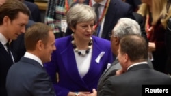 Британия  премьер-министри Тереза Мэй Брюсселдеги саммитте. 22-март,  2018-жыл. 