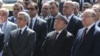 Armenia - President Serzh Sarkisian (L) attends the opening ceremony of a newly built hospital in Gyumri, 4Sept2012.