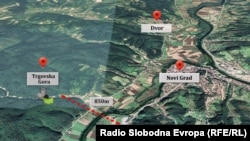 Trgovska gora udaljena je manje od tri kilometra od granice s BiH