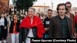 Марыя Калесьнікава з паплечнікамі да затрыманьня 